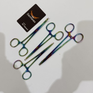 Hemostato Kelly Autoclavable de Primera Calidad Pinzas Quirúrgicas Rectas de 5.5 Pulgadas con Recubrimiento de Titanio Color Arcoíris, Fabricantes de Calidad Premium - Product Image 5