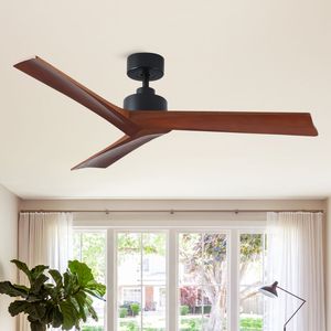 Ventilador de techo negro de perfil bajo de 52 pulgadas sin luz - Product Image 2