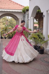 Chaniya Choli de Algodón Puro Especial para Navratri, Lehenga Choli Tradicional India para Mujer, Secado Rápido, Absorbe la Humedad - Product Image 3