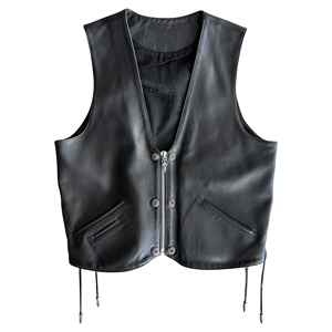 Chaleco de Cuero Premium para Hombre, Chaleco de Motociclista, Piel de Vacuno Genuina, Proveedor Mayorista - Product Image 1