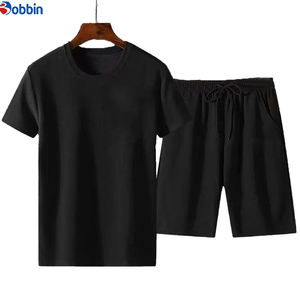 ชุดลำลองใส่สบายสำหรับทุกเพศ ชุดเซ็ตขาสั้นผู้ชาย คอลเลคชั่นฤดูร้อนใหม่ รับผลิตตามสั่ง ชุดจ็อกเกอร์เรียบง่ายสำหรับผู้ชาย ระบายอากาศได้ดี - Product Image 5