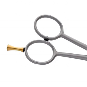 High Quality Tegra Surgical Stainless Steel Razor <b>Edge</b> Barber Hair Scissors Sharp Blade Tip <b>Rubber</b> Handle Professional - Product Image 6