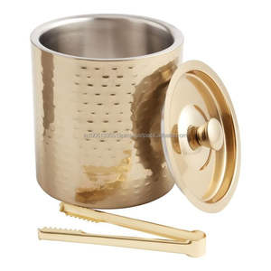 Wholesale Customized <b>Gold</b> Stainless Steel Classic Metal Round <b>Ice</b> <b>Bucket</b> with Lid 3L Capacity for or Beverage Tubs - Product Image 6