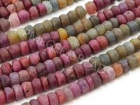 Perles rondes mates polies en saphir multicolore, pierres naturelles, brin de 16 pouces pour fabricants de bijoux, tiers