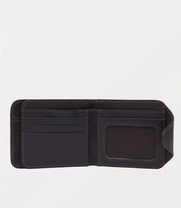 2026 Custom Logo High Quality Genuine Leather Lightweight Men's <b>Wallet</b> Short Length Fashionable Solid Black Snap Closure <b>Wallets</b> - Product Image 6