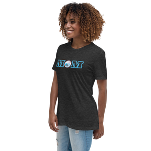 T-shirt décontracté pour femme en coton doux, coupe ample, col rond, motif graphique, bleu anthracite, manches courtes, vêtement de mode décontracté pour tous les jours - Product Image 3