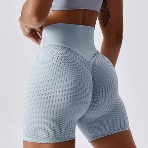 Shorts de yoga taille haute pour femmes, personnalisables en gros, effet liftant, contrôle du ventre, extensibles dans les quatre sens, pour la gym, la course et le cyclisme - Product Image 6