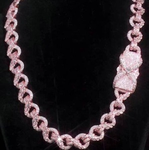Hot Sale Moissanite <b>Diamond</b> Cuban Link <b>Chain</b> Necklace For <b>Men</b> Women Premium Iced Out Luxury Fashion Jewelry Available For Sale - Product Image 1