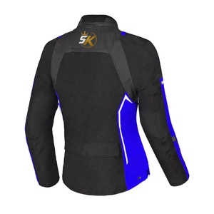 5 Sports <b>Women's</b> Full Sleeve Motorcycle <b>Jacket</b> Black Blue Color Blocked Windproof Waterproof Breathable All Seasons <b>Racing</b> - Product Image 2
