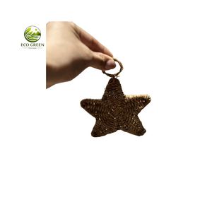 Decoración Navideña Colgante de Mimbre Natural Estilo Bohemio, Juego de Adornos Hechos a Mano para el Árbol de Navidad - Product Image 6
