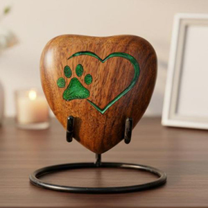 Handcrafted Oak Cremation Urn Box Eco-Friendly Wooden Ashes Urn for Adults by AYAANS - Product Image 1