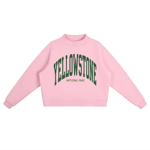 เสื้อสเวตเชิ้ตคอกลมสีขาวทรงหลวมแบบครอป แขนยาว สไตล์ลำลอง ผ้าถักนิตติ้ง คอตตอน ความยาวสั้น พิมพ์ลายตัวอักษร ดีไซน์เก๋ ลดราคาพิเศษ - Product Image 2