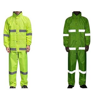 Men's High Visibility <b>Waterproof</b> <b>Work</b> Suit Reflective Safety Jacket Pants Set Polyester Uniform Outdoor Protection - Product Image 2