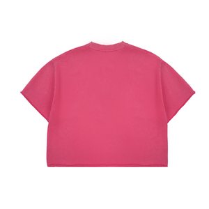 <b>Men's</b> <b>Pink</b> O-Neck Short Sleeve <b>T</b>-<b>Shirt</b> With Front Hash Pattern Print Casual Regular Fit Cotton Jersey Breathable Style - Product Image 2