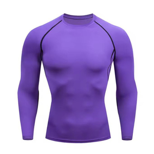 Camiseta Deportiva de Compresión de Manga Larga para Hombre, Blanca, de Secado Rápido, Poliéster, Diseño sin Costuras, Superventas - Product Image 3