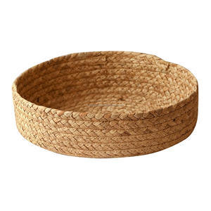 Panier en jonc de mer en vente chaude, écologique, fait à la main, articles ménagers populaires, panier de rangement naturel, panier tissé ouvert - Product Image 1