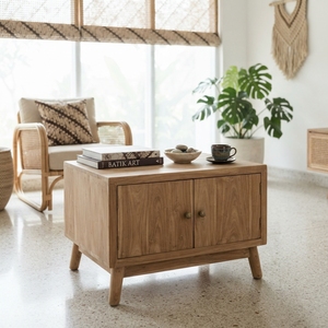 Modern Compact Solid <b>Wood</b> Coffee <b>Table</b> Elegant Small Cabinet Storage Furniture For <b>Rustic</b> Living Room Decor Setup Arts Design - Product Image 5