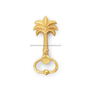 Décapsuleur personnalisé en forme de palmier doré gravé au laser, outil de débouchage en gros pour cadeaux d'entreprise, salons professionnels et merchandising - Product Image 1