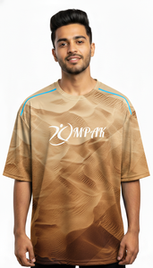 Trendy Oversized Sublimation T-Shirt for <b>Men</b> Street Style Casual Regular Fit Breathable Eco-Friendly Polyester/Cotton Fashion - Product Image 3
