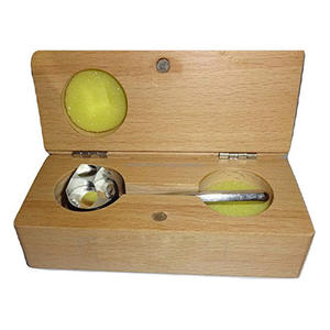 MARS FABRICTURE COULEUR NOIRE GONIOSCOPE LENTILLE QUATRE MIROIR AVEC UN ÉTUI EN BOIS. - Product Image 1