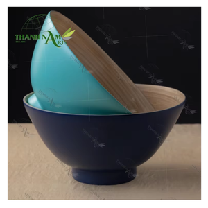 Ensemble de saladiers de cuisine OEM personnalisés en bambou naturel, écologiques, jetables, légers, classiques pour la maison et les fêtes - Product Image 1
