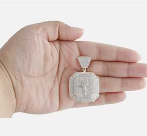 Pendentif Croix de Jésus Hip Hop Iced Out en Argent 925, Pendentif de Foi Chrétienne, Bijou Religieux, Pendentif Bling pour Rappeur - Product Image 3