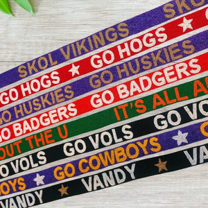 Sangle de sac perlée avec clips métalliques, motif brodé coloré pour sacs à main, sacs à bandoulière et sacs travers, durable et élégante - Product Image 1