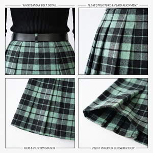 Plaid Mini <b>Skirts</b> Women A-Line Pleated Mini <b>Skirt</b> Casual Style Soft Flannel Short <b>Skirt</b> Regular Waistline Checkered <b>Skirts</b> Women - Product Image 6