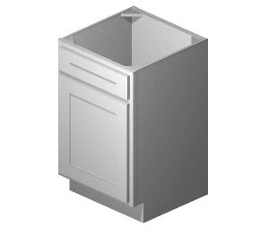 White Shaker <b>Frame</b> or <b>Frameless</b> Vanity Sink Base Cabinet - Product Image 2