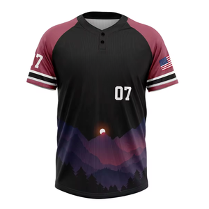 Uniformes Deportivos de Primera Calidad, Camisetas de Béisbol Geométricas de Poliéster Interlock Transpirable para Prácticas de Equipo - Product Image 2