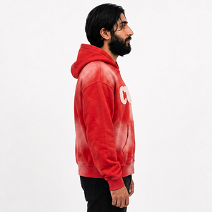 <b>Graphic</b> Winter Streetwear Zipper-<b>Up</b> Oversized <b>Hoodie</b> for Men Custom Digital Heavyweight Cotton Fleece 2 Pcs Private Label - Product Image 3