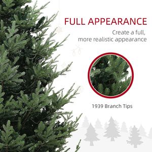 "9ft Artificial Christmas <b>Tree</b> with 300 LED <b>Lights</b> & Wide Metal Base-1939 Branch Tips-Green" - Product Image 6