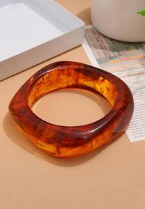 Wholesale Handmade Resin <b>Bangle</b> <b>Bracelets</b> for Women, Colorful Fashion Jewelry Accessories with Lightweight Design for Boutique - Product Image 4