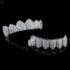 Grillz de Diamantes Cultivados en Laboratorio de Primera Calidad, Hechos a Medida, de Plata de Ley 925, Estilo Hip Hop, para Hombres - Product Image 4