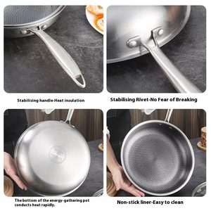 High Performance Ceramic Saute Pan With Lid Eco Friendly <b>Nonstick</b> Coating Heavy Gauge Forged Aluminum - Product Image 4