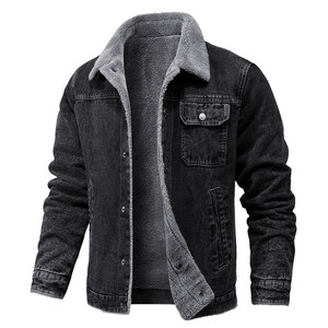 Custom <b>Fleece</b> Pockets Hooded Waterproof Denim <b>Jacket</b> Standard <b>Thickness</b> Unisex Winter Streetwear with Bamboo Lining - Product Image 1