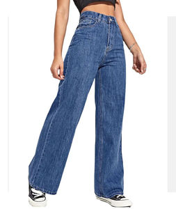 Best Price High Quality Plus Size Women's Vintage Eco-Friendly Breathable Streetwear Midweight Denim <b>Cargo</b> Pants Elastic Waist - Product Image 2
