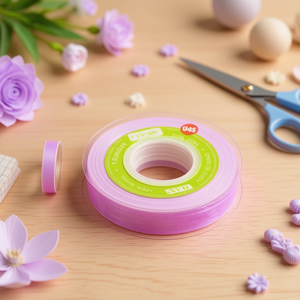 Nastro in organza ILAN 1,5 cm 35 iarde viola chiaro per artigianato e decorazioni - Product Image 3