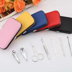 Manicure Tools Pedicure Manicure Set Carbon Steel 7 in 1 <b>Nail</b> Clipper Scissors Set with Leather Packaging BY ANAAIF ENTERPRISES - Product Image 2