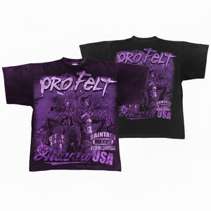 Camiseta Pro Felt de 220 GSM, Ligera, Estilo Vintage Lavado, Manga Corta, Cuello Redondo, 100% Algodón, Transpirable, Estilo Hip Hop, Tallas Grandes, Personalizable - Product Image 6