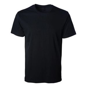 T-shirt noir pour homme, col rond, manches courtes, coton doux, décontracté, basique, léger, respirant, pour l'été, à porter tous les jours, personnalisable - Product Image 1