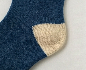 Chaussettes ras du cou pour femme, bleu marine et beige, tricotées, respirantes, couleur unie, usage quotidien, automne, longueur standard - Product Image 5
