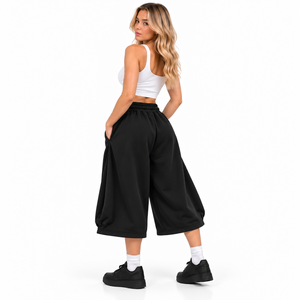 Factory Price Women Baggy Sweat <b>Shorts</b> Trending Y2K Oversized Wide Leg <b>Shorts</b> Wholesale Solid Color Stylish Womens <b>Culottes</b> - Product Image 6