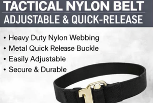 Tactical Roll Pin Webbing Belt Adjustable Heavy Duty Waist Strap <b>Black</b> - Product Image 6