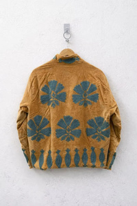 Blouson Bomber en Velours Brodé à Motifs Floraux Réversibles Style Vintage – Écologique, Coupe-Vent et Respirant pour Hiver/Automne (Vente en Gros) - Product Image 3