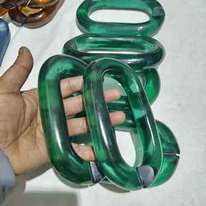 Eslabones de Cadena de Resina Transparentes de Color Verde de Gran Tamaño para Decoración de Paredes, Proyectos de Bricolaje, Separador de Ambientes y Accesorios para Cortinas - Product Image 3