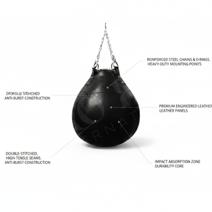 Saco de Boxeo de Cuero Premium en Forma de Lágrima, Saco de Boxeo Colgante Resistente, Diseño Personalizado, para Gimnasio, MMA, Muay Thai, Deportes de Combate - Product Image 2