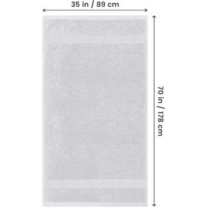Set di 2 Lussuosi Asciugamani da Bagno Jumbo, 100% Cotone Filato ad Anelli, 600 GSM, 35 x 70 Pollici, Altamente Assorbenti e ad Asciugatura Rapida - Product Image 3