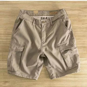 Shorts décontractés tendance pour hommes, coupe slim, couleur unie, shorts de travail décontractés noirs pour hommes - Product Image 6