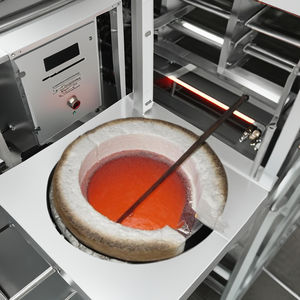 Fourneau à creuset à gaz de haute qualité 350 kg certifié ISO 9001, équipement durable de recyclage de métaux ferreux pour l'aluminium - Product Image 3
